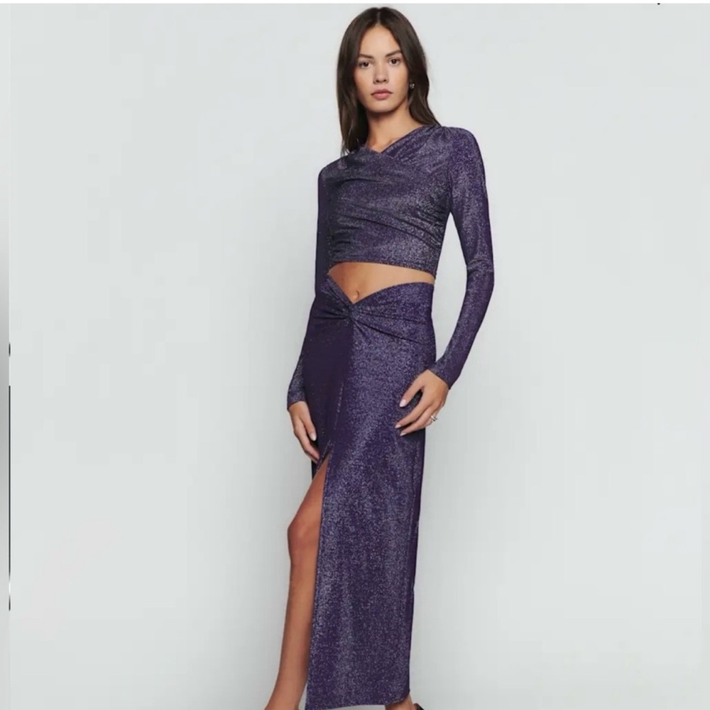 Reformation Purple Skirt Set in XL.